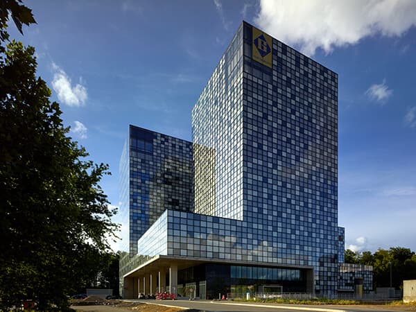 Construction of Lighthouse One, RTL Group's new headquarters in Kirchberg, part of the mixed Media Bay area.